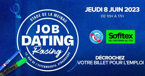 Job Dating Racing : Décrochez un emploi lors du Job Dating à la Meinau avec Sofitex !